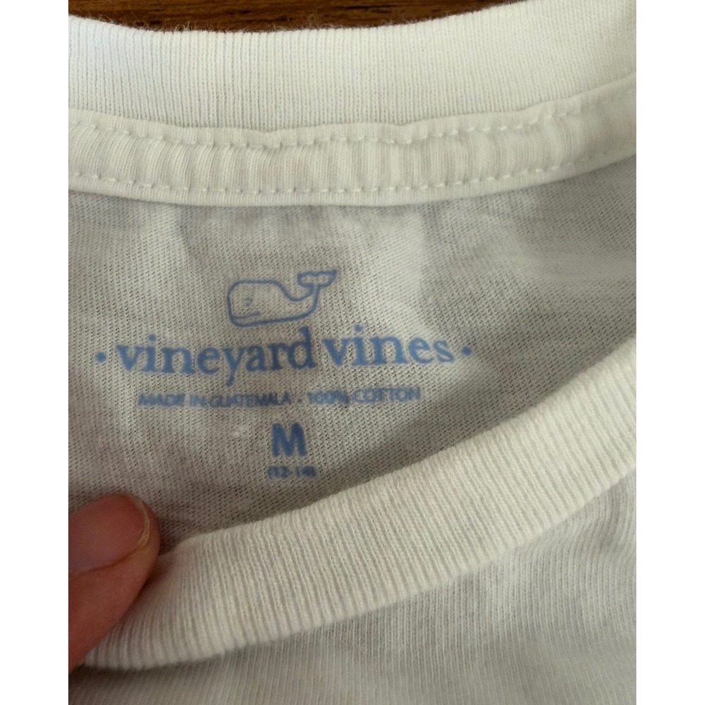 Vineyard Vines Boys MEDIUM 12/14 White Santa Windsurfing Long Sleeve Tee Shirt - Picture 2 of 5